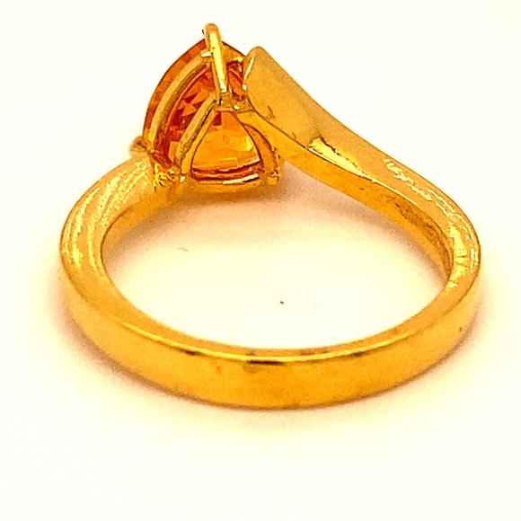 Mandarin Spessartine 2.20ct Solid 22K Gold Ring - Picture 5 of 7